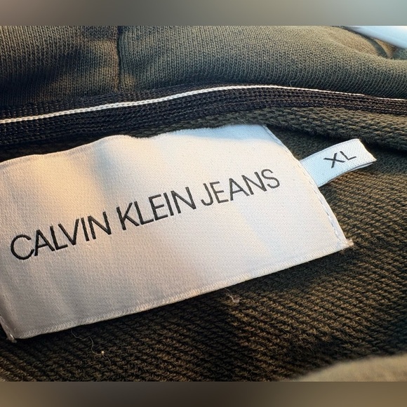 Calvin Klein Jeans Washed Monologo Hoodie Green - Picture 4 of 16